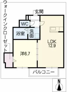 エクセレンス勝川【1階】の間取り