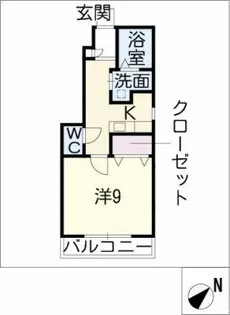 アンプルールリーブルHugel 1【1階】の間取り