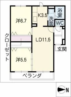 グランMOA【3階】の間取り