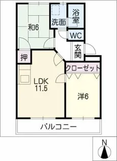 ブランドヒルA【2階】の間取り