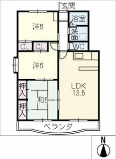 グレースフルビラ東光【3階】の間取り