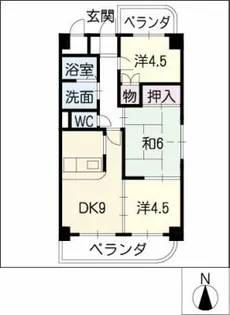 レジデンス中江【1階】の間取り