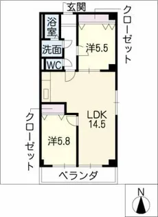 ランドハウス汐路【3階】の間取り