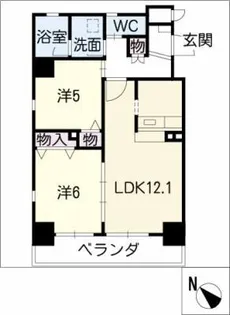 アルファパル伝馬【3階】の間取り
