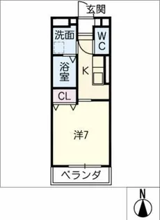 フルールD前山【1階】の間取り