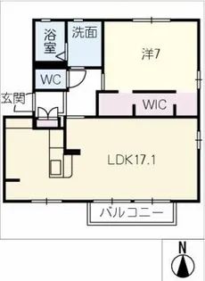 ディアス馬見塚B棟【1階】の間取り