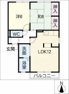 ハートホーム江島A・B【1階】の間取り