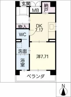 グローバルコート森岡【4階】の間取り