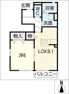 アイリス【1階】の間取り