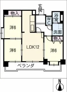 エスポア橘 401号室【4階】の間取り
