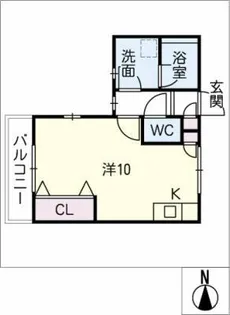 フィオーレ東海通【1階】の間取り