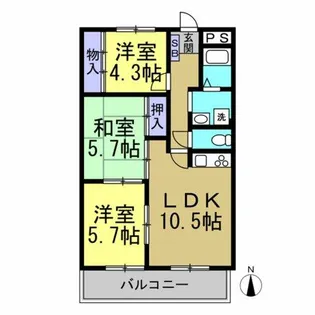 ピボットマンション池下【409号室】の間取り