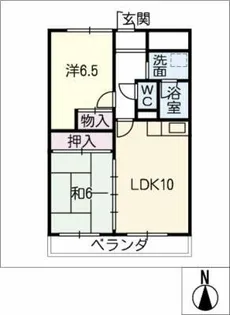 ハイツアミュー【2階】の間取り