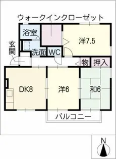 マイリトルタウン高師 弐番館【2階】の間取り
