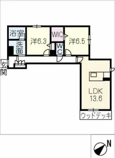 ラ メゾン クレール【1階】の間取り