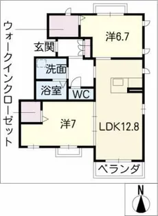 グレイスリリー【2階】の間取り