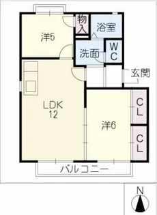 セヴェル美和 B棟【2階】の間取り