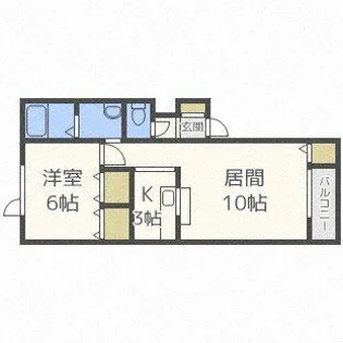 ラベンダーハイムB棟【203号室】の間取り