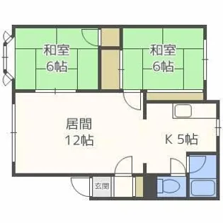 北海道札幌市北区北三十一条西13丁目【アパート】の間取り
