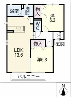 風車のあるまち G棟【1階】の間取り