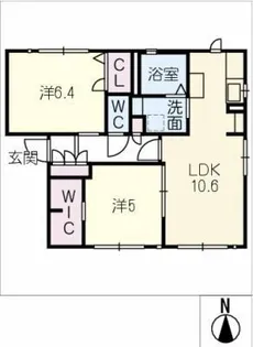 サニーヒル八前ⅡB棟【1階】の間取り