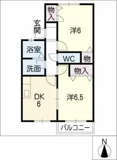 アミティ植田A棟【1階】の間取り
