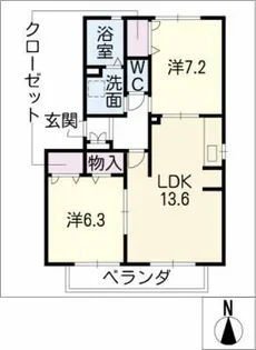 ファミール白壁【1階】の間取り