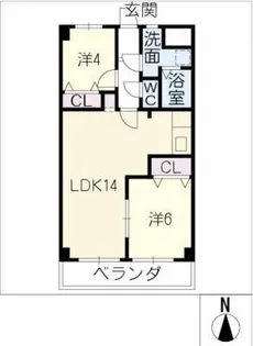 シーズンコート愛西【3階】の間取り