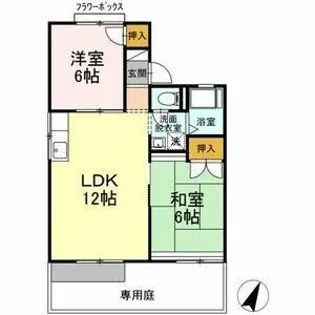 ヴィレッジ桜ヶ丘【1階】の間取り