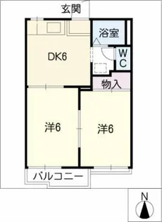 サンハイツ星ケ丘【1階】の間取り