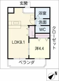 レスポワール【1階】の間取り