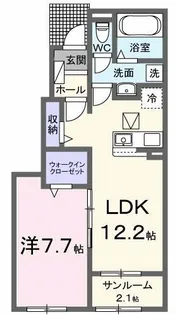 メゾンドアポロン【1階】の間取り