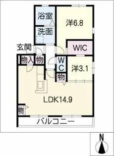ボナール大石A棟【1階】の間取り