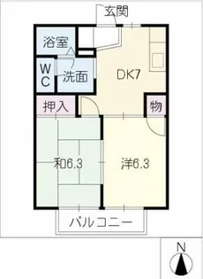 コンフォート黒田【1階】の間取り