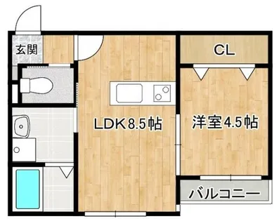 Paradisco moriyama【1階】の間取り