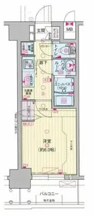 プレサンス野江内代ペルティエ【7階】の間取り