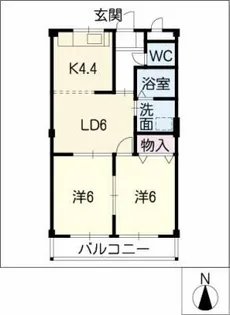 リアルコンフォート【2階】の間取り
