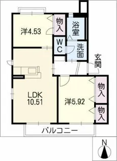 ボナール【2階】の間取り