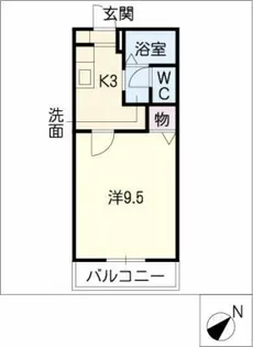シャトレーオカダ B棟【1階】の間取り
