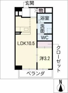 カーサコモダ新舞子B【4階】の間取り