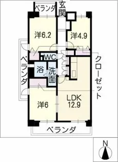 サーナ野並【11階】の間取り