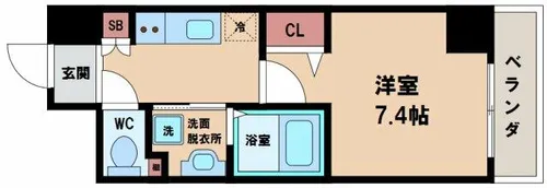 ビオス天王寺【3階】の間取り