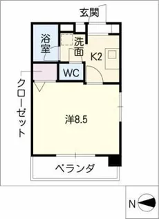 エクセル光徳池下【3階】の間取り
