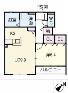ヒルサイドテラス B棟【1階】の間取り