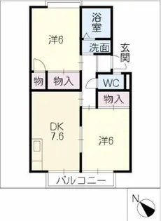 プレジールフシミ【2階】の間取り