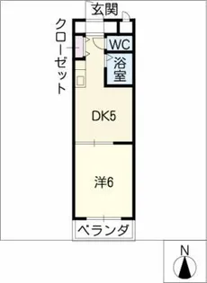 ユーゲント東海【5階】の間取り