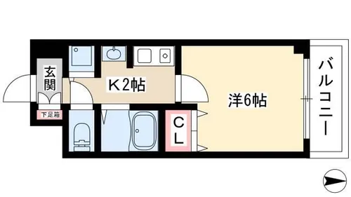 プレサンス名古屋STATIONザ・シティ【402号室】の間取り