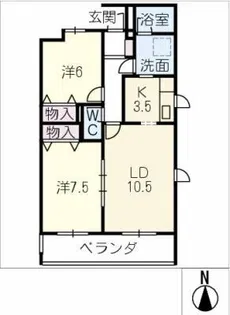 B-FLAT SOUTH【3階】の間取り