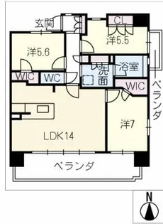 プレミアシティ御器所 402号【4階】の間取り