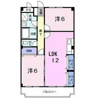 シャンブル21【2階】の間取り